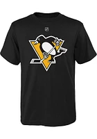 Sidney Crosby Pittsburgh Penguins Youth Black Flat Name and Number Player Tee