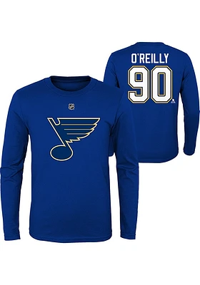 Ryan O'Reilly St Louis Blues Youth Blue Flat Name and Number Player Tee