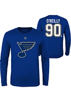 Ryan O'Reilly St Louis Blues Youth Blue Flat Name and Number Player Tee