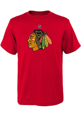 Chicago Blackhawks Youth Red Primary Logo Short Sleeve T-Shirt