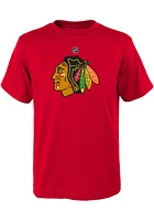 Chicago Blackhawks Youth Red Primary Logo Short Sleeve T-Shirt