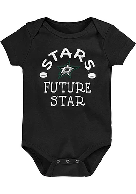 Dallas Stars Baby Black Future Star Short Sleeve One Piece