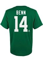 Jamie Benn Dallas Stars Toddler Kelly Green Flat Name and Number Short Sleeve Player T Shirt