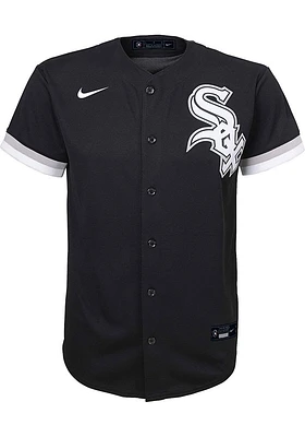 Nike White Sox Boys Black Alt Replica Baseball Jersey