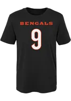 Joe Burrow  Cincinnati Bengals Boys Black Name and Number Short Sleeve T-Shirt