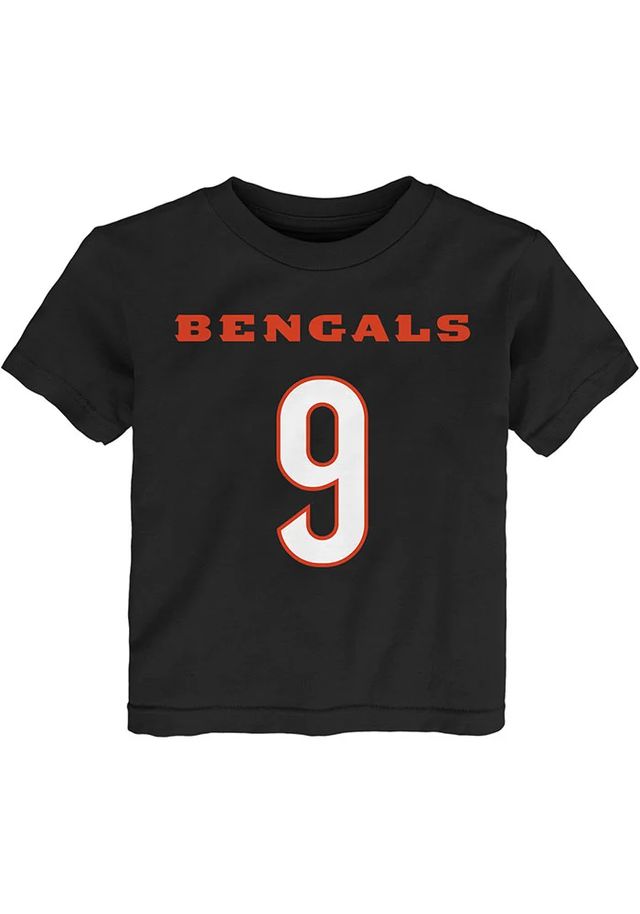 Joe Burrow Cincinnati Bengals Toddler Black Name and Number Short Sleeve Player T Shirt