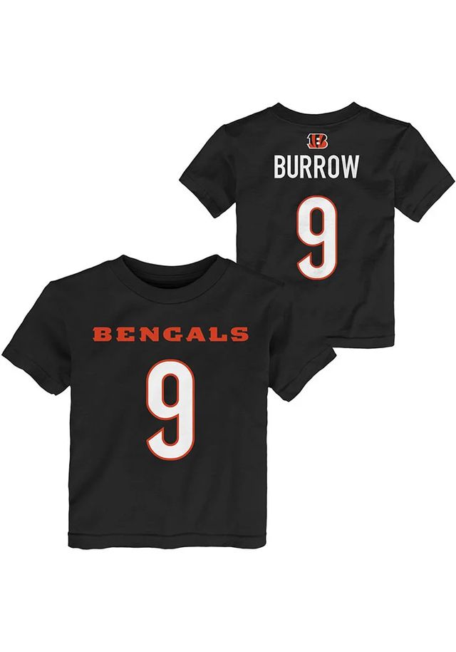 Joe Burrow Cincinnati Bengals Toddler Black Name and Number Short Sleeve Player T Shirt