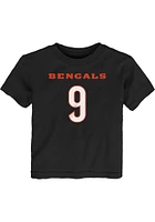 Joe Burrow Cincinnati Bengals Toddler Black Name and Number Short Sleeve Player T Shirt