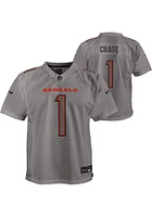 Ja'Marr Chase Cincinnati Bengals Youth Grey Nike Atmosphere Football Jersey