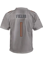 Justin Fields Chicago Bears Youth Grey Nike Atmosphere Football Jersey