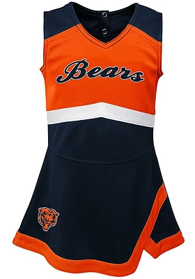 Chicago Bears Toddler Girls Navy Blue Cheer Captain Sets Dress