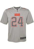 Nick Chubb Cleveland Browns Youth Grey Nike Atmosphere Football Jersey