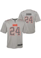 Nick Chubb Cleveland Browns Youth Grey Nike Atmosphere Football Jersey
