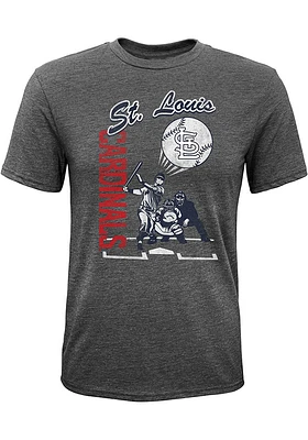 St Louis Cardinals Youth Grey Outta Here Short Sleeve Fashion T-Shirt
