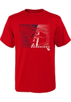 Cleveland Guardians Youth Red Switch Hitter Short Sleeve T-Shirt