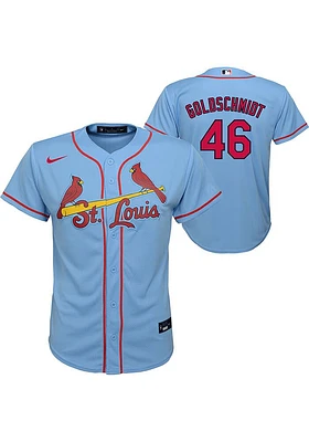 Paul Goldschmidt  St Louis Cardinals Boys Light Blue Alternate 3 Baseball Jersey