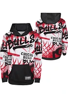 Chicago Bulls Boys Black Spray Ball Long Sleeve Hooded Sweatshirt