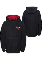 Chicago Bulls Boys Black Paint The Court Hooded Long Sleeve Qtr Zip