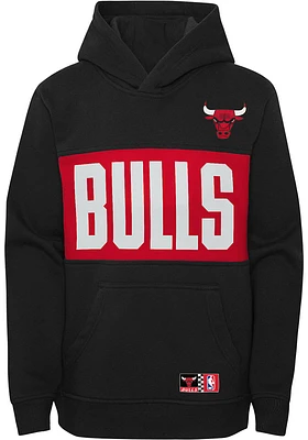 Chicago Bulls Youth Black Pole Position Long Sleeve Hoodie