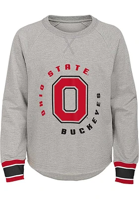 Ohio State Buckeyes Girls Red Team Long Sleeve Sweatshirt