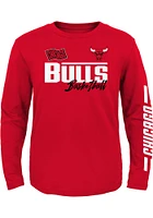 Chicago Bulls Youth Red Race Time Long Sleeve T-Shirt