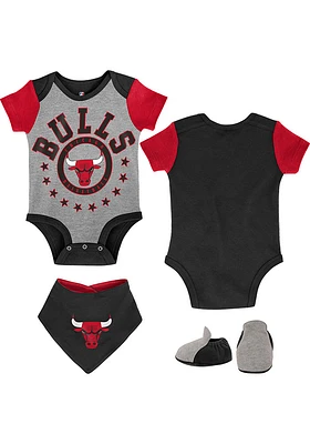Chicago Bulls Baby Black Scoring Streak Set One Piece with Bib
