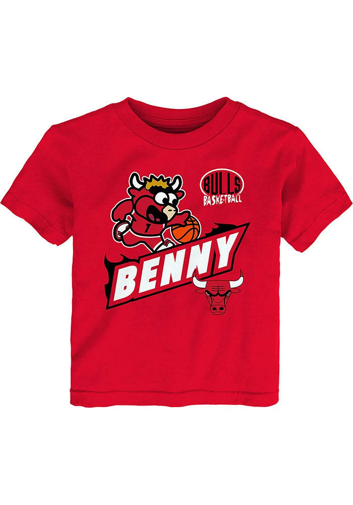 Benny the Bull Outer Stuff Chicago Bulls Toddler Red Sizzle Short Sleeve T-Shirt
