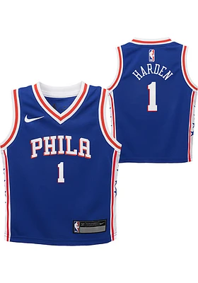 James Harden  Nike Philadelphia 76ers Boys Blue Replica Icon Basketball Jersey