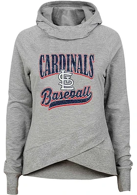 St Louis Cardinals Girls Grey Americas Team Long Sleeve Hooded Sweatshirt