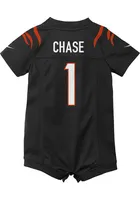 Ja'Marr Chase Cincinnati Bengals Baby Black  Romper Football Jersey