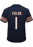 Justin Fields Chicago Bears Youth Navy Blue Nike Home Game Football Jersey