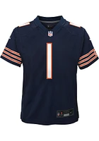 Justin Fields Chicago Bears Youth Navy Blue Nike Home Game Football Jersey