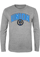 Philadelphia Union Toddler Grey Arched Strike Long Sleeve T-Shirt