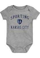 Sporting Kansas City Baby Grey Top Design Short Sleeve One Piece