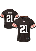 Denzel Ward Cleveland Browns Boys Brown Nike Home Football Jersey