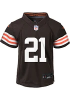 Denzel Ward Cleveland Browns Boys Brown Nike Home Football Jersey