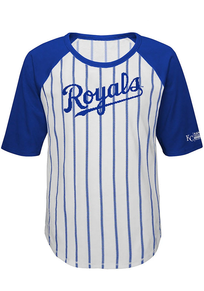 Kansas City Royals Girls White Closer Long Sleeve T-shirt