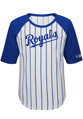 Kansas City Royals Girls White Closer Long Sleeve T-shirt