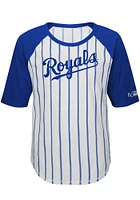 Kansas City Royals Girls White Closer Long Sleeve T-shirt