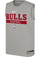 Nike Chicago Bulls Youth Grey Practice GPX Legend Short Sleeve Tank Top
