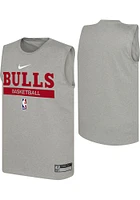 Nike Chicago Bulls Youth Grey Practice GPX Legend Short Sleeve Tank Top