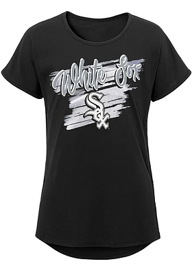 Chicago White Sox Girls Black Team Dream Short Sleeve Tee