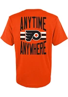 Philadelphia Flyers Youth Orange Slogan Back Short Sleeve T-Shirt