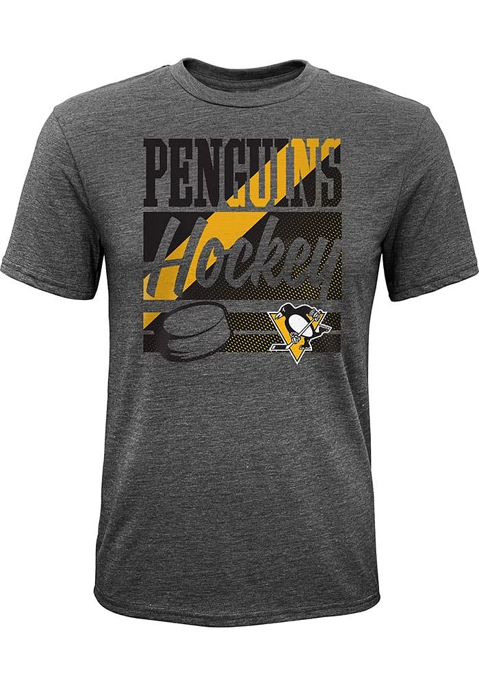 Pittsburgh Penguins Youth Grey Classico Short Sleeve Fashion T-Shirt