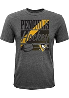 Pittsburgh Penguins Youth Grey Classico Short Sleeve Fashion T-Shirt