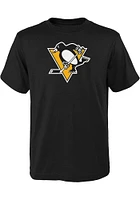Pittsburgh Penguins Youth Black Slogan Back Short Sleeve T-Shirt