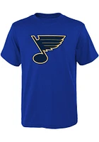 St Louis Blues Youth Blue Slogan Back Short Sleeve T-Shirt