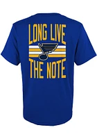 St Louis Blues Youth Blue Slogan Back Short Sleeve T-Shirt