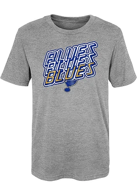 St Louis Blues Boys Grey Venice Short Sleeve T-Shirt
