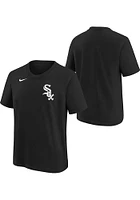 Nike Chicago White Sox Youth Black Wordmark Short Sleeve T-Shirt